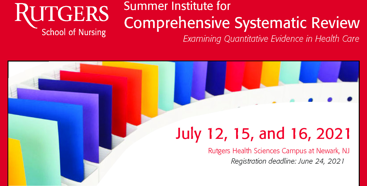 NEST Summer Institute for Comprehensive Systematic Review 2021 - 3 Day Quantitative Track Banner
